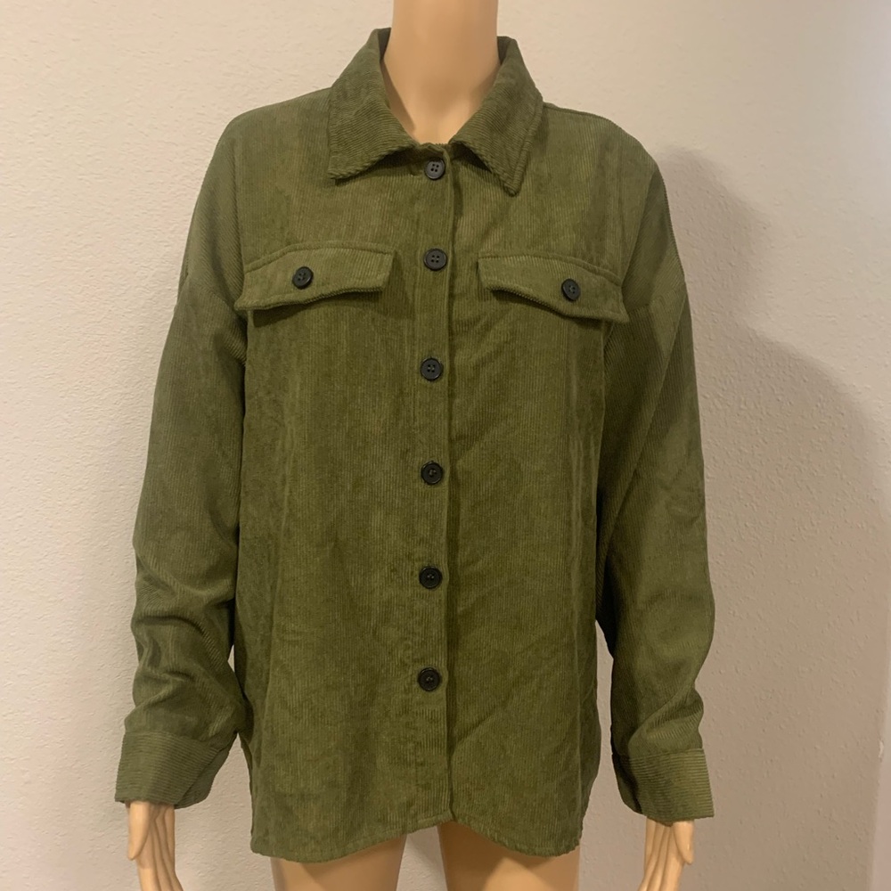 Olive Green Button Down Shirt